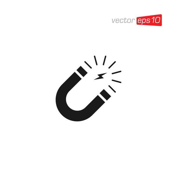 Mágnes ikon tervezési vektor sablonja - Vektor, kép