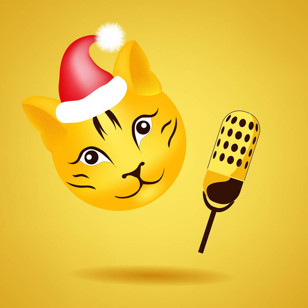  Ilustração vetorial de Emoji. Ícone de tigre emotes. Feliz Ano Novo 2023. Rede social emotes ícone. podcast - Vetor, Imagem