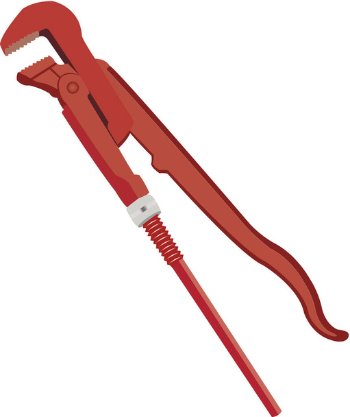 braçadeira de alicate para apertar e girar mangueiras hidráulicas - Vetor, Imagem