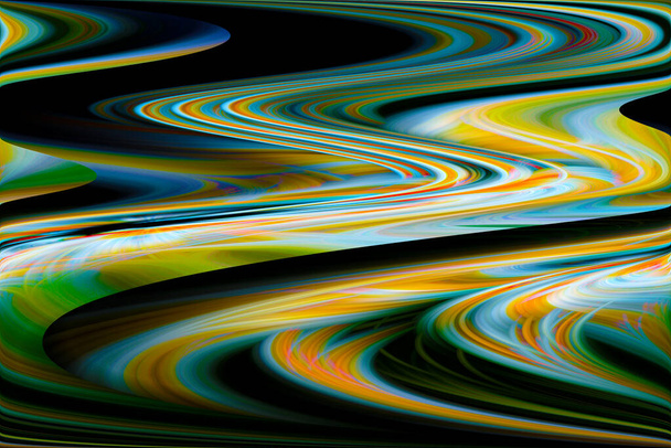 Μεταλλικά χρώματα κυμάτων. Ταπετσαρία Abstract Ιστορικό. Αφηρημένα κύματα - Φωτογραφία, εικόνα