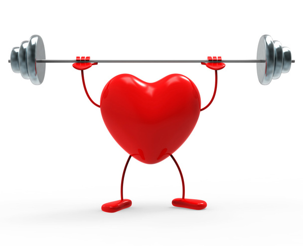 Poids Fitness indique les formes cardiaques et l'exercice
 - Photo, image