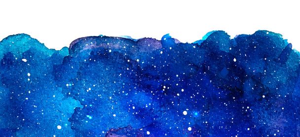 ベクトル宇宙イラスト。美しいカラフルな空間背景。水彩コスモス - ベクター画像