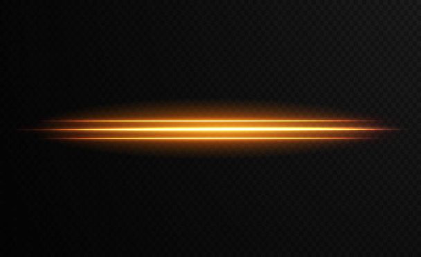 Gold horizontal lens flares pack. Laser beams - Vector, Image