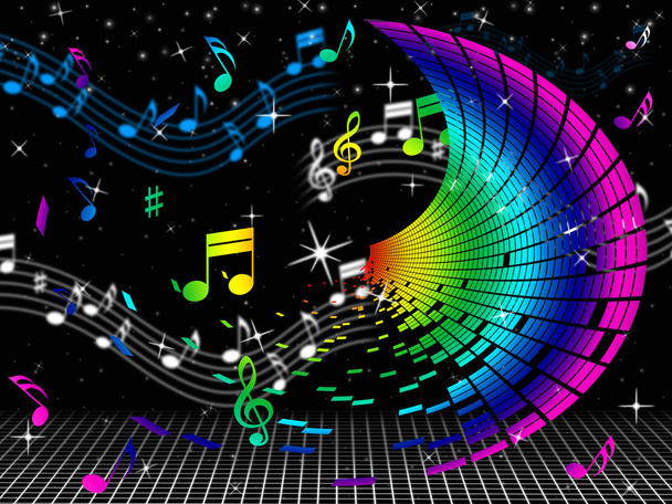 Цветные ноты означают ноты и аудио
 - Фото, изображение