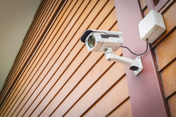 CCTV kamery zabezpečení na zeď pozadí pro bezpečnostní koncepce - Fotografie, Obrázek