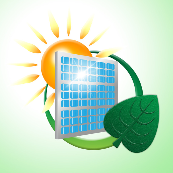 Solar panel mutatja, alternatív energia és környezet - Fotó, kép