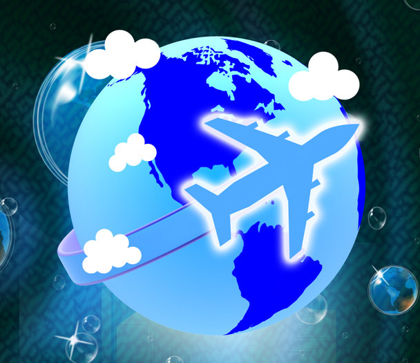 globální lety ukazuje cestovní průvodce a moucha - Fotografie, Obrázek