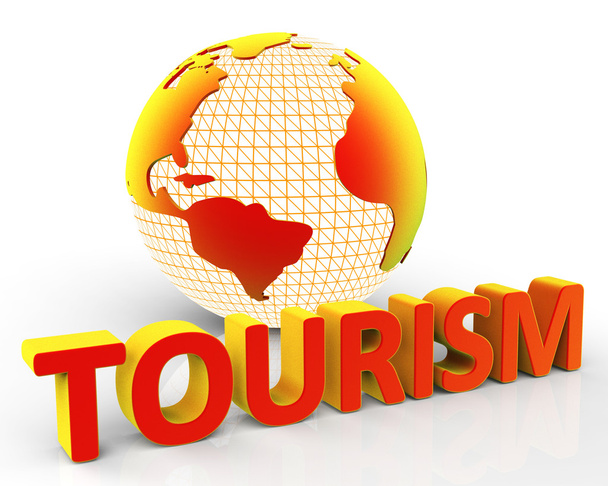παγκόσμιο τουρισμό αντιπροσωπεύει παγκοσμιοποίηση ταξίδια και τουριστικές - Φωτογραφία, εικόνα