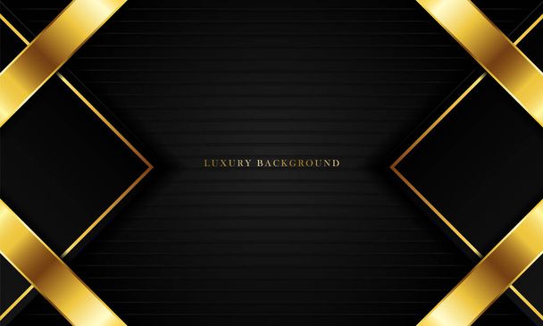 Luxusní černé pozadí Se zlatou kombinací barev, ideální pro šablony, brožury, vizitky, bannery nebo tapety. elegantní design. - Vektor, obrázek