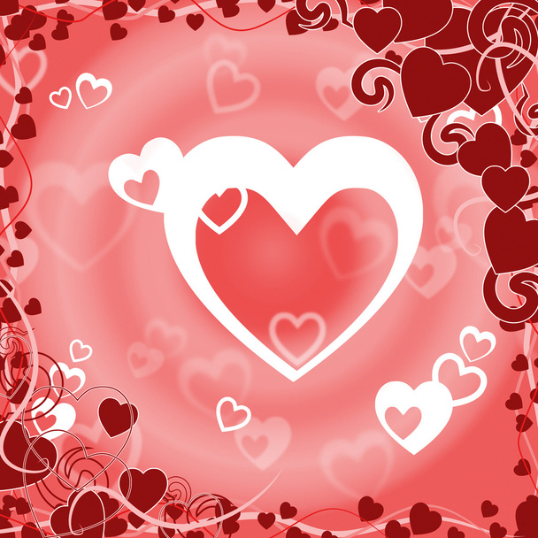Background Heart Shows Valentines Day And Abstract - Foto, Imagen