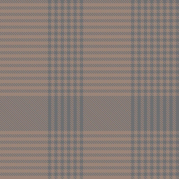 Brown Asymmetric Plaid textured seamless pattern suitable for fashion textiles and graphics - Vector, Image