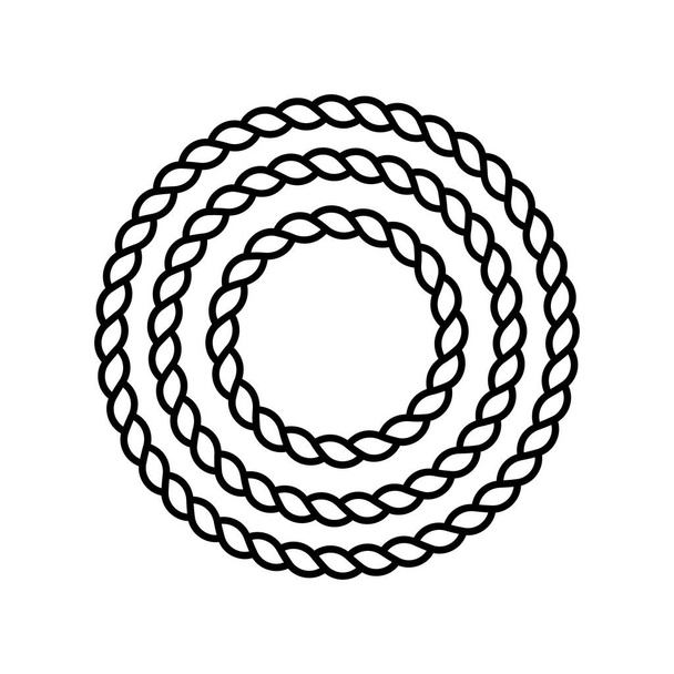 Conjunto vectorial de marco de cuerda redonda. - Vector, Imagen