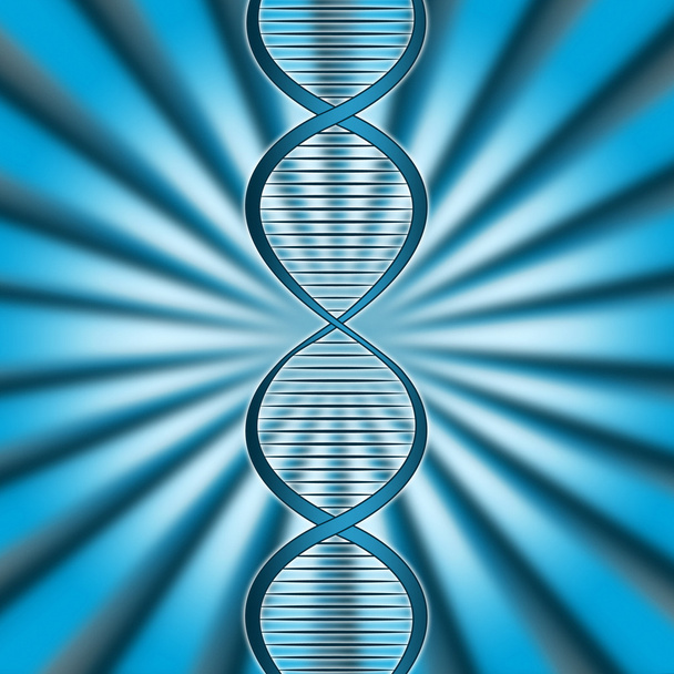 Les rayons ADN indiquent le code génétique et le faisceau
 - Photo, image