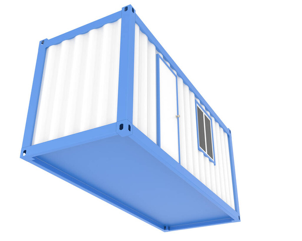 Container isolated on background. 3d rendering - illustration - Zdjęcie, obraz