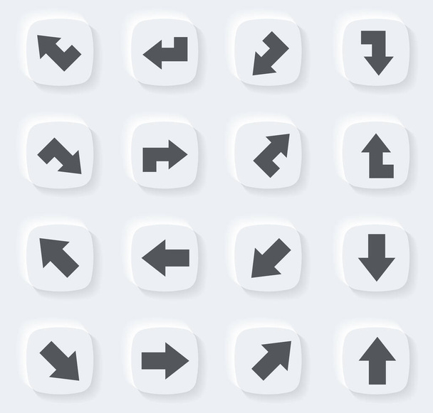 Arrows vector icons for user interface design - Vector, afbeelding