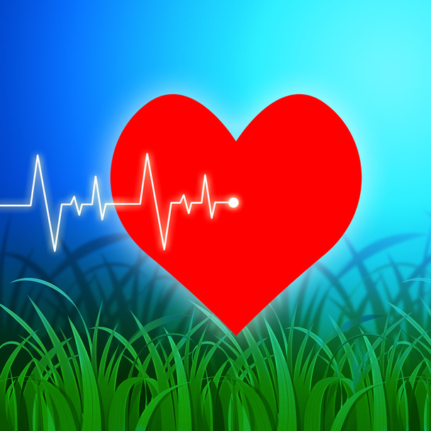 Pulso cardíaco indica día de San Valentín y cardiología
 - Foto, imagen
