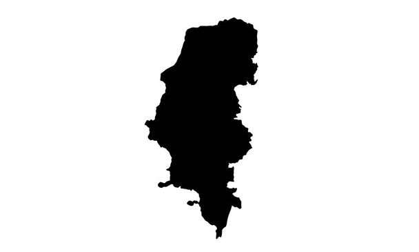 silhouette map of the city of Porto Alegre in Brazil - Vector, Image