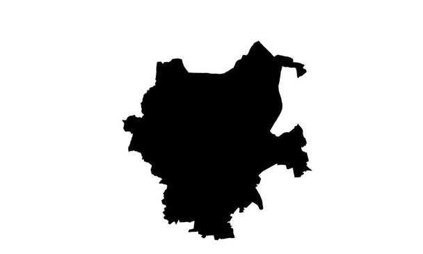 silhouette map of the city of Monchengladbach in Germany - Vecteur, image