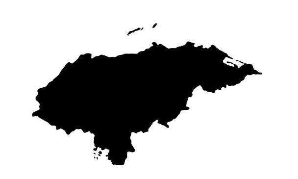 silhouette map of the city of Tegucigalpa in Honduras - Vector, Image
