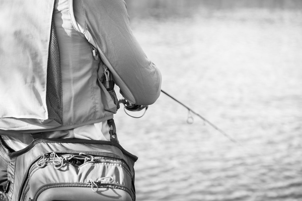 людина риболовля на річці
 - Фото, зображення