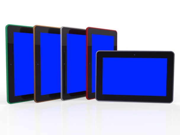 Copyspace Tablets Representa Ipad Mobile e Monitor
 - Foto, Imagem
