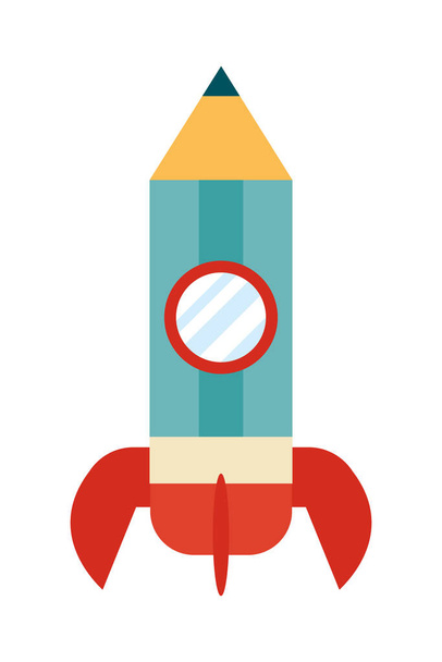 ceruza rakéta ikon - Vektor, kép