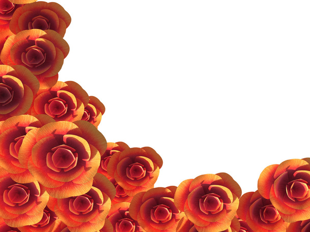 Copyspace Roses Represents Romance Bloom And Copy-Space - Foto, afbeelding