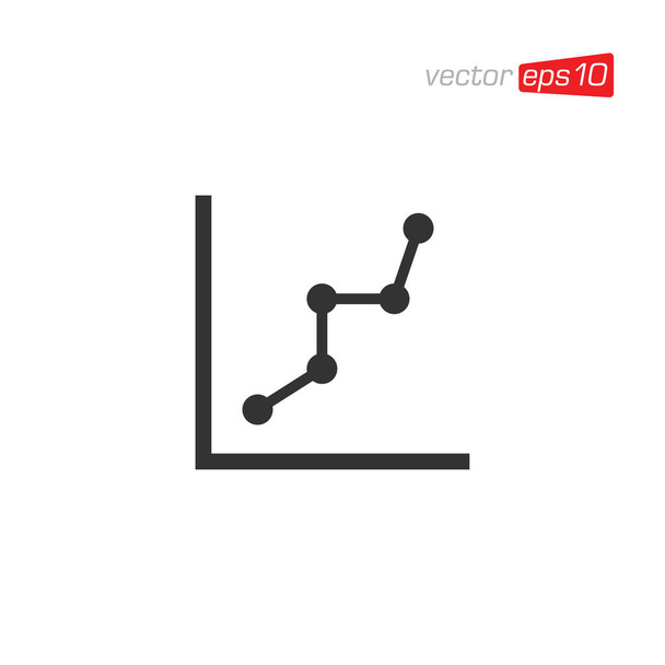 Groeigrafiek Icon Logo Design Vector - Vector, afbeelding