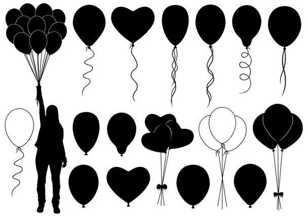 zbiór różnych balony - Wektor, obraz