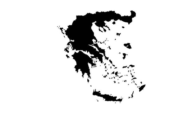 Greece country map silhouette in the balkans - Vector, Image