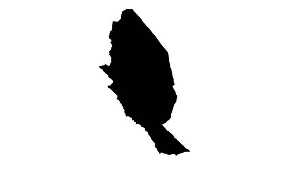 Kitui County map silhouette in kenya - Vector, Image
