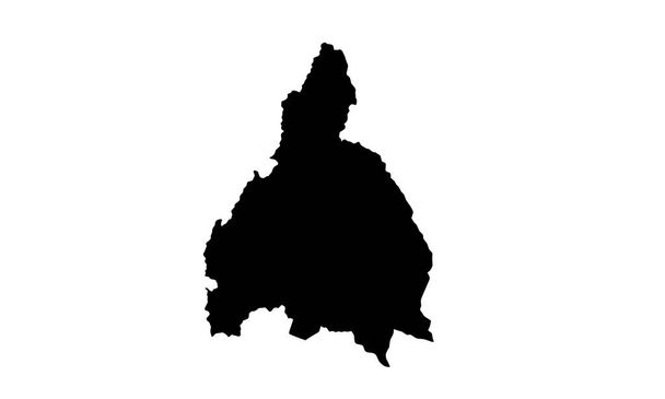 silhouette map of the city of San Juan in Puerto Rico - Vector, Image