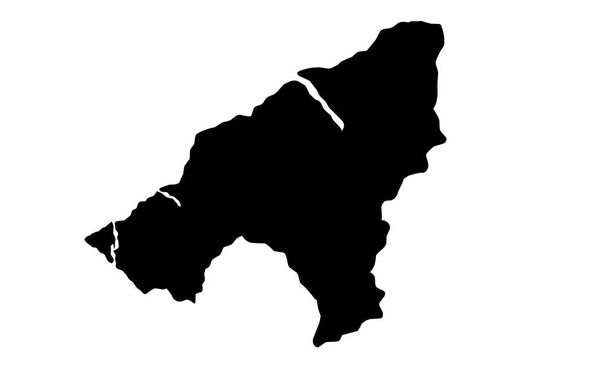 silhouette map of Oecusse district in Timor Leste - Vector, Image