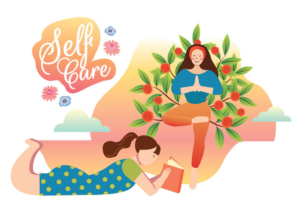 self care concept time to take some rest - Vector, Image