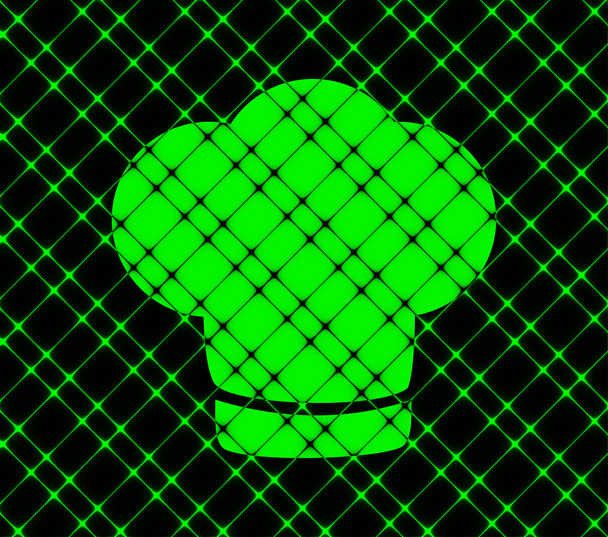 Šéfkuchař čepici. vaření. ploché moderní web tlačítko a místo pro váš text - Vektor, obrázek