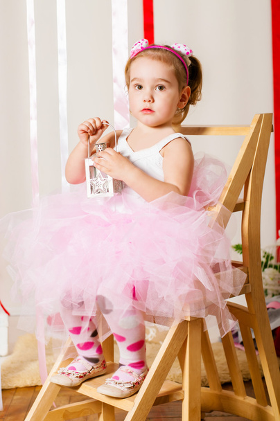 Baby girl in lush color skirt - Foto, Imagem