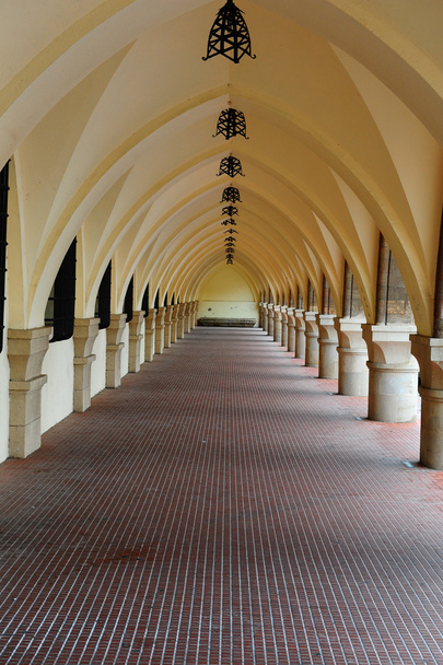 Long Loggia en el Edificio Medieval en la Isla de Rodas
 - Foto, Imagen