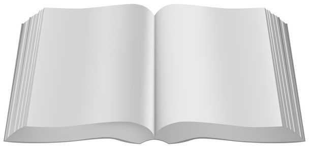 Open boek paperback slap bindende - Vector, afbeelding