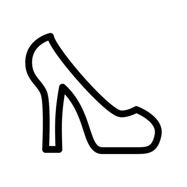 Icona linea scarpe tacco alto - Simbolo illustrazione vettoriale isolato su sfondo bianco - Vettoriali, immagini