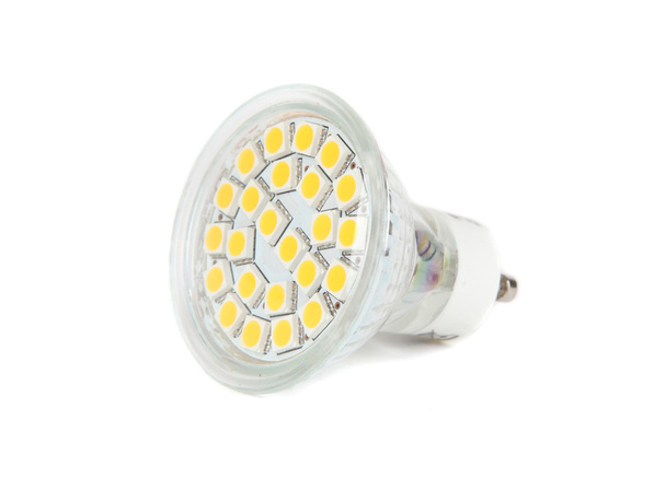 LED ampul beyazdan izole - Fotoğraf, Görsel