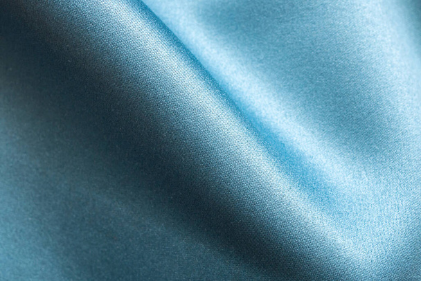 Modrá tkanina textura pozadí zavřít - Fotografie, Obrázek