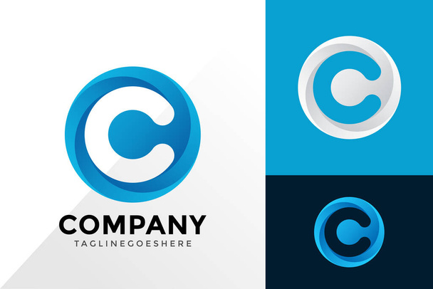 Letter C Барвистий дизайн бізнес логотипу, логотипи бренду Дизайн векторної ілюстрації Шаблон
 - Вектор, зображення