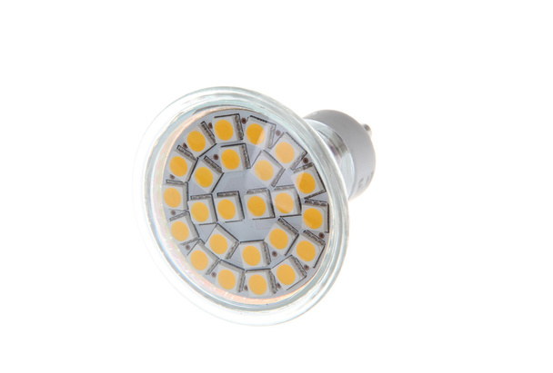 Lampadina LED isolata di colore bianco
 - Foto, immagini