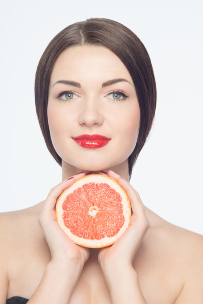 woman with fruits - Foto, Imagem