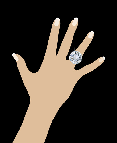 Wedding ring aan kant - Vector, afbeelding