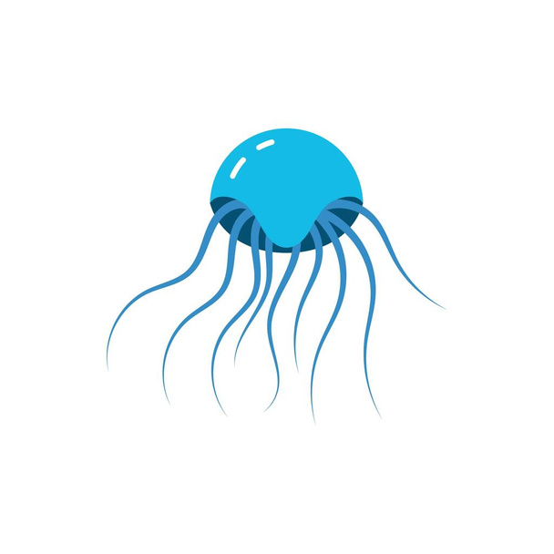 jelly fish Vector icon design illustration Template - Vektör, Görsel