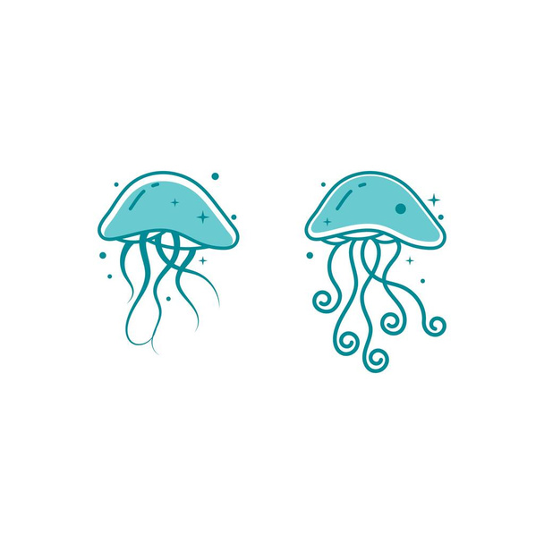 jelly fish Vector icon design illustration Template - Vector, Image