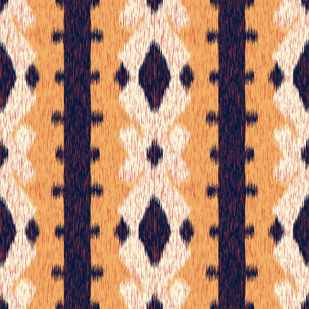 Бесшовный рисунок Иката. Абстрактный фон для текстильного дизайна, обоев, поверхностных текстур, оберточной бумаги. - Вектор,изображение