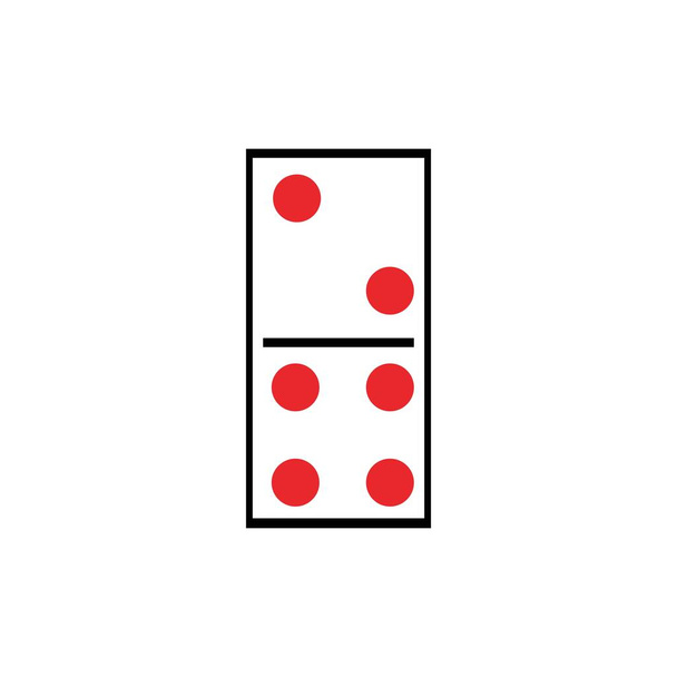 Domino Vector illustration,domino card icon template vector illustration design - Vektor, obrázek