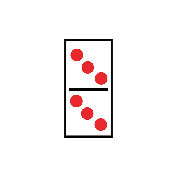 Domino Vector illustration,domino card icon template vector illustration design - Vektor, obrázek